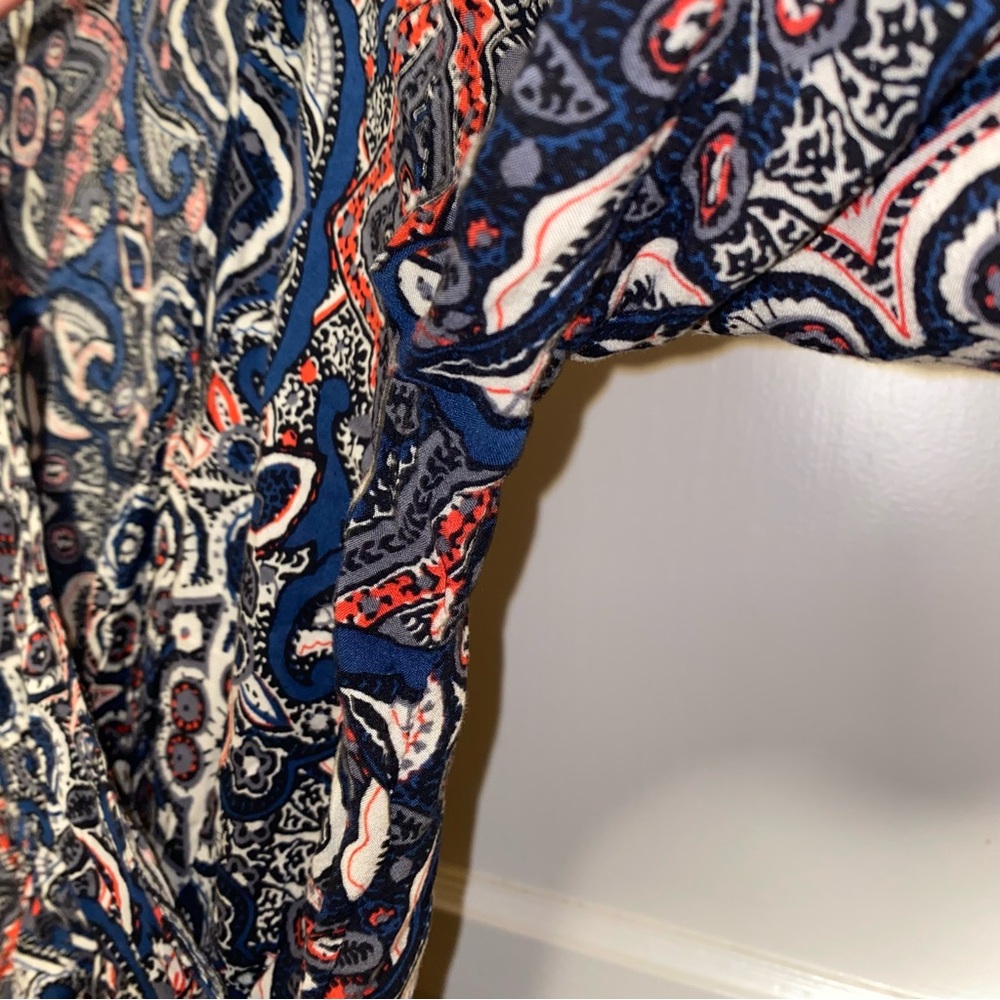 Abercrombie & Fitch Small Paisley Boho Bell Long Sleeve Romper - Picture 8 of 14